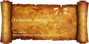 Todorov Katalin névjegykártya